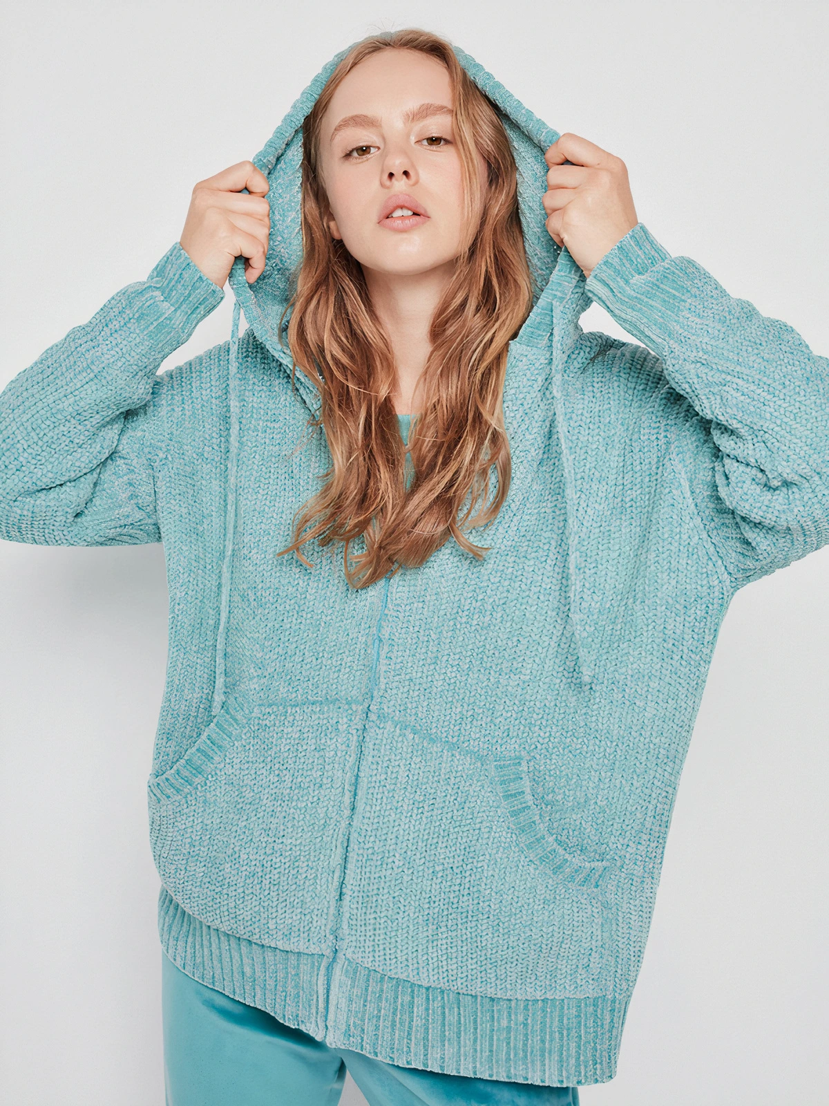 Casaco com Capaz Azul