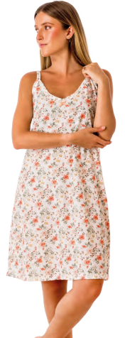 Camisa de Noite Estampada Floral