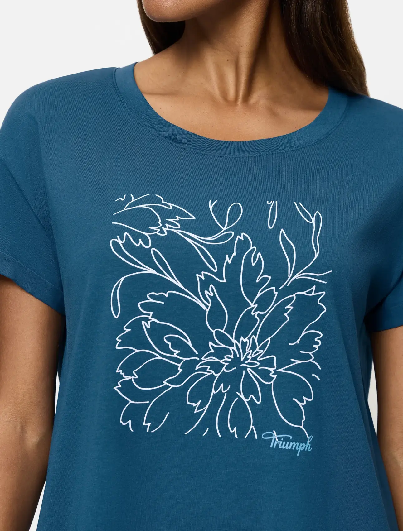 Camisa de Noite Algodão Azul - Triumph