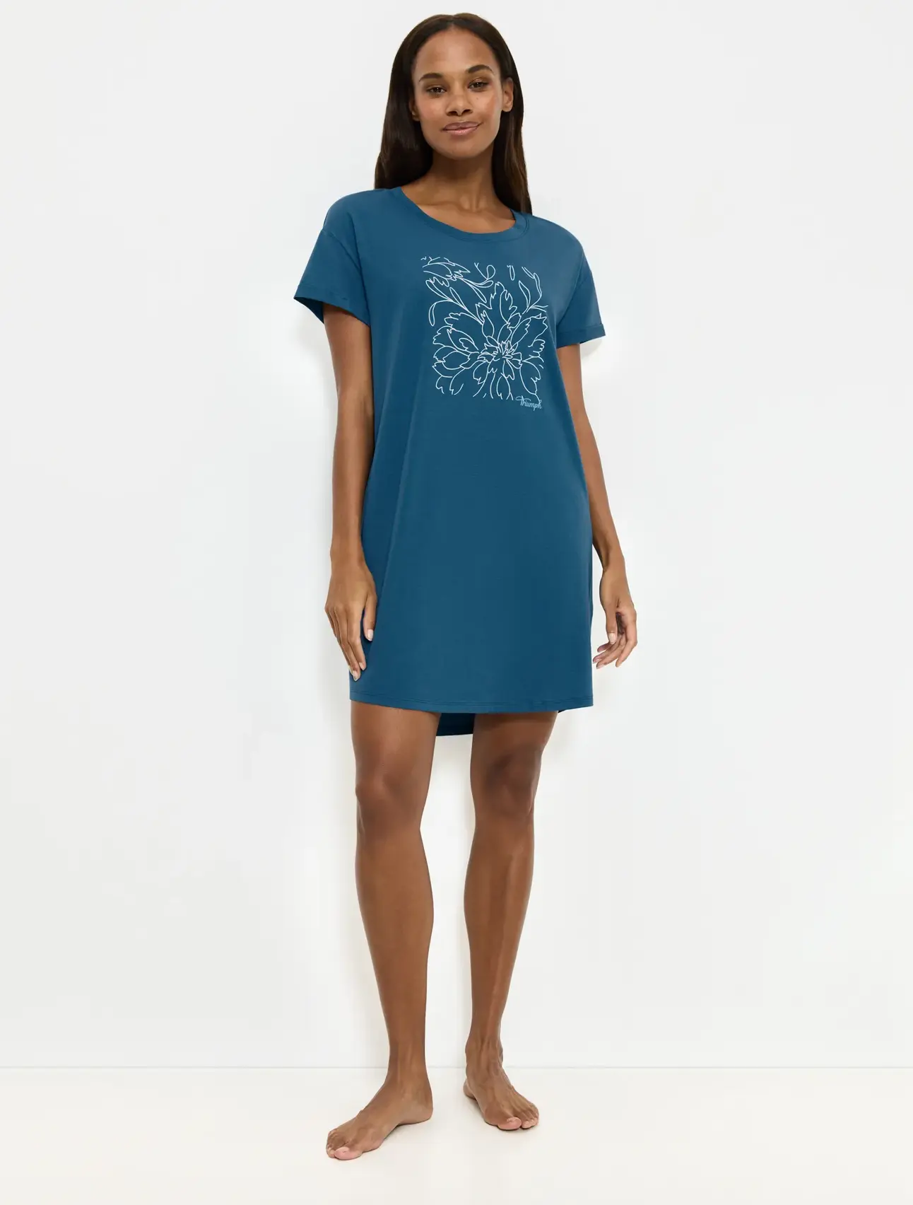 Camisa de Noite Algodão Azul - Triumph