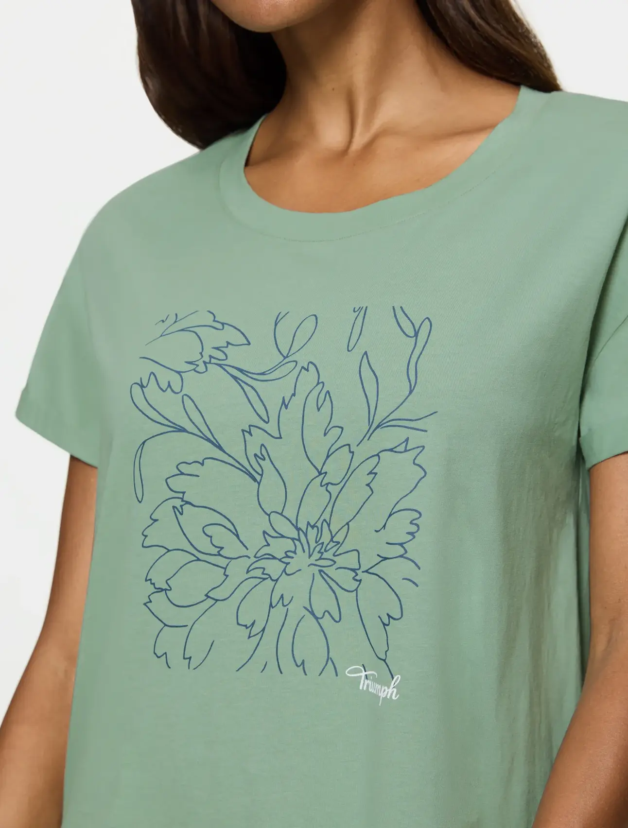 Camisa de Noite Verde de Algodão Triumph