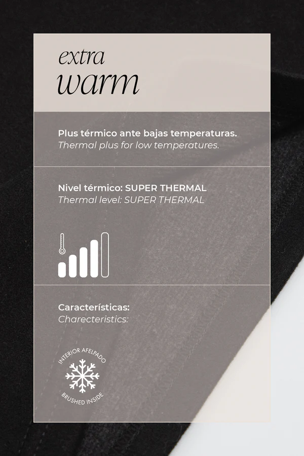 Collant Térmica com Pêlo no Interior Efeito Transparente