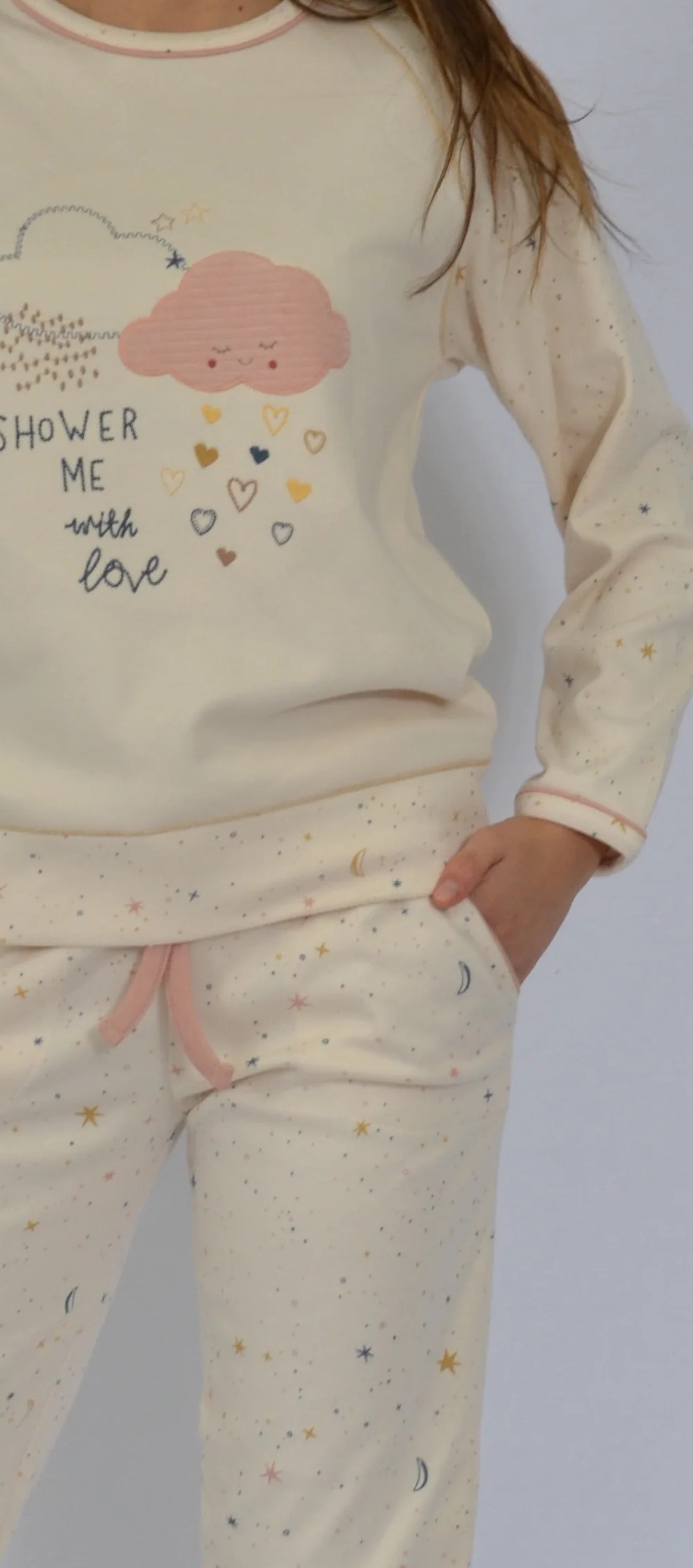 Pijama de Senhora Com Calça e Manga Comprida