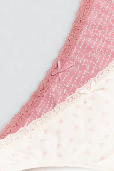 Pack de 2 String em Algodão Pink - YM