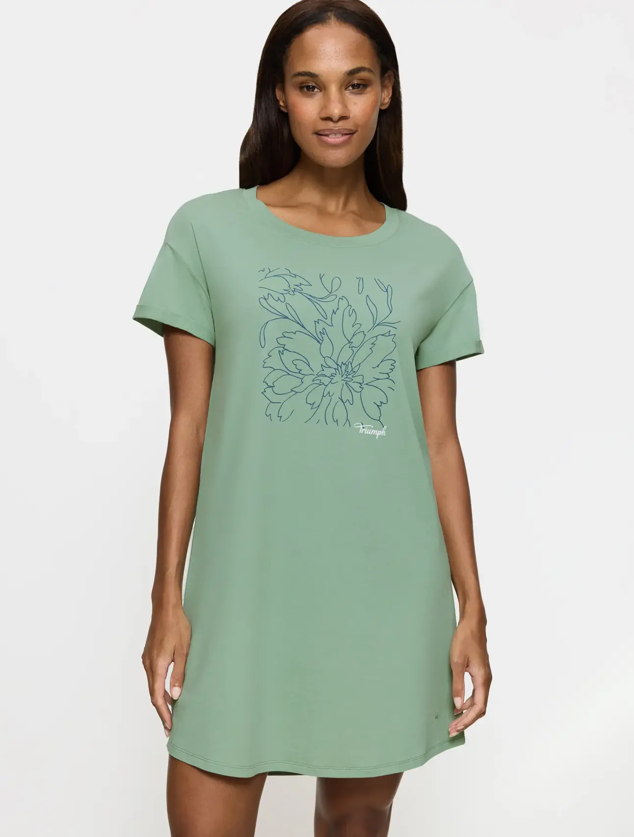 Camisa de Noite Verde de Algodão Triumph