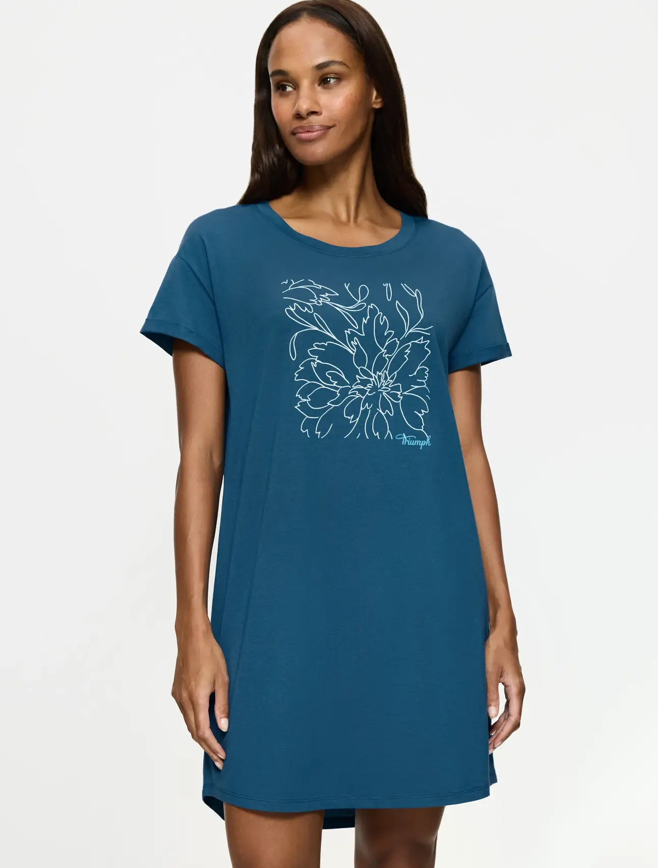 Camisa de Noite Algodão Azul - Triumph